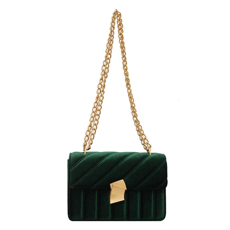 Vintage Stripe Shoulder Bag Mini Crossbody Handbag