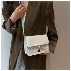 Square Crossbody Bags Chain Texture Contrast Bags