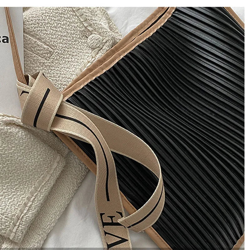 Striped Women Shoulder Bags Contrast Travel Bags