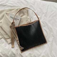 Striped Women Shoulder Bags Contrast Travel Bags