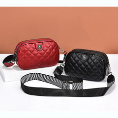 Women's Diamond Check Cross-body Bag Small Round Sell Bag