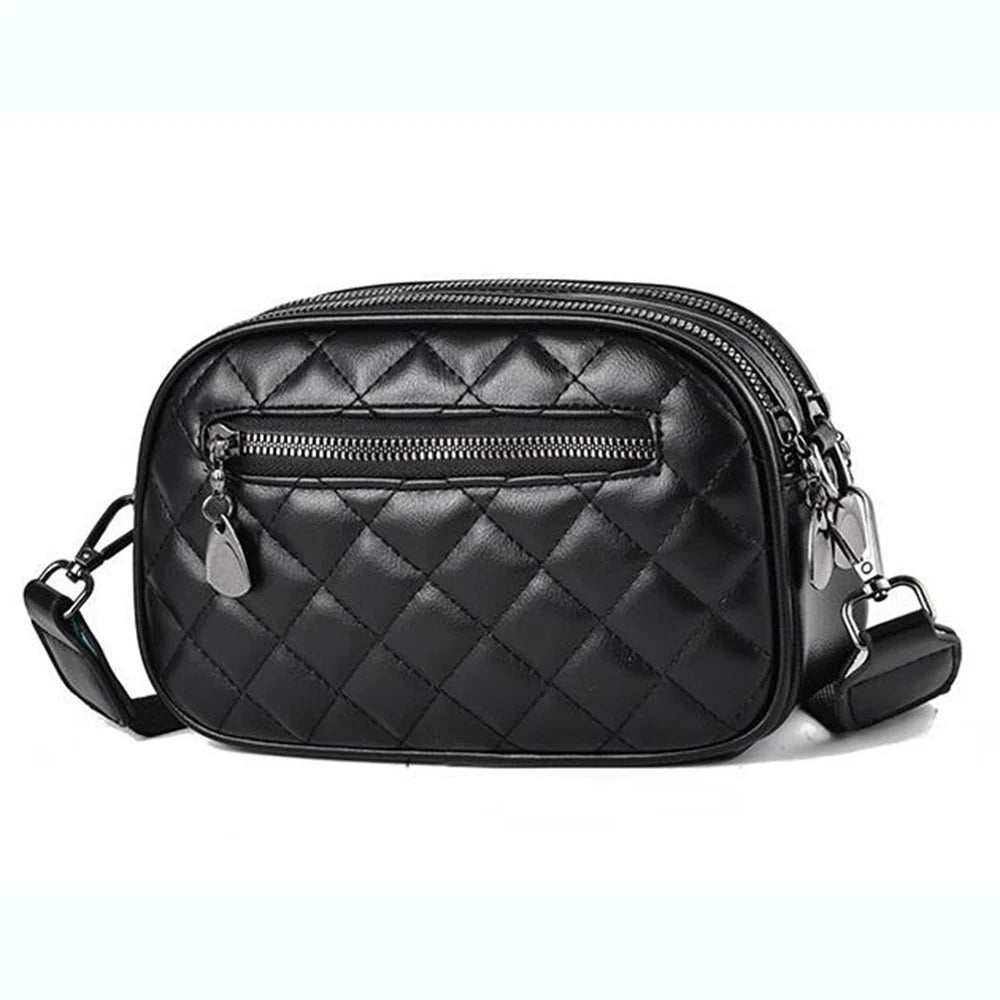 Women's Diamond Check Cross-body Bag Small Round Sell Bag