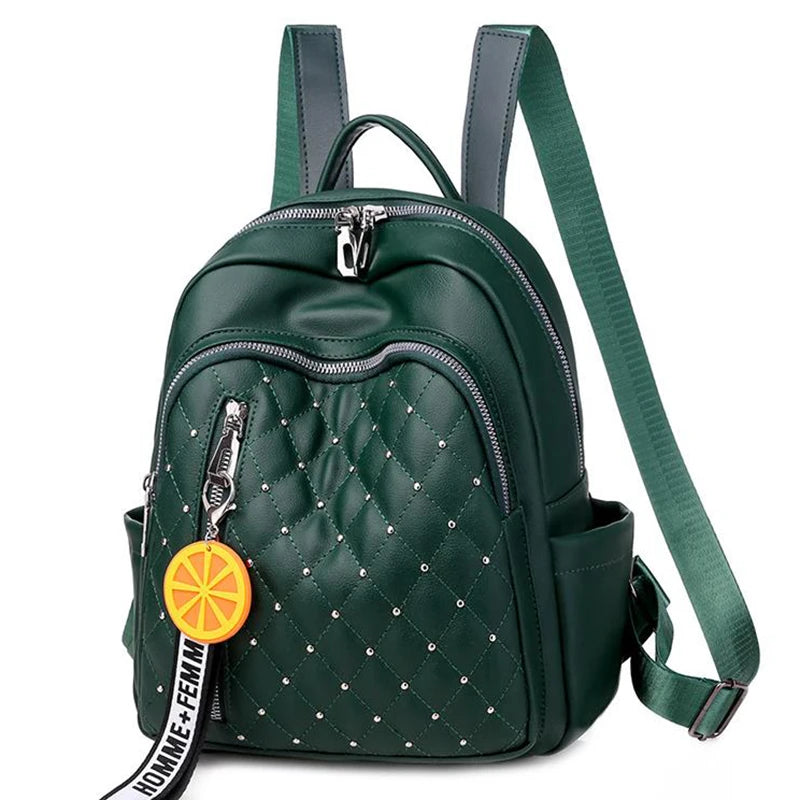 Women Large Shoulder Bags PU Leather Backpacks Travel Shopping Bag