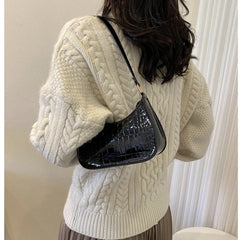 Female Crocodile Print Shoulder Bags Solid Pu Leather High Bags