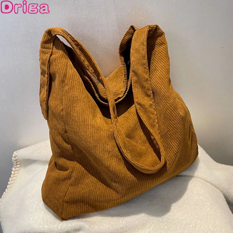 Large Capacity Women Shoulder Bags Canvas Hasp Handbags Casual Canvas Shopping A