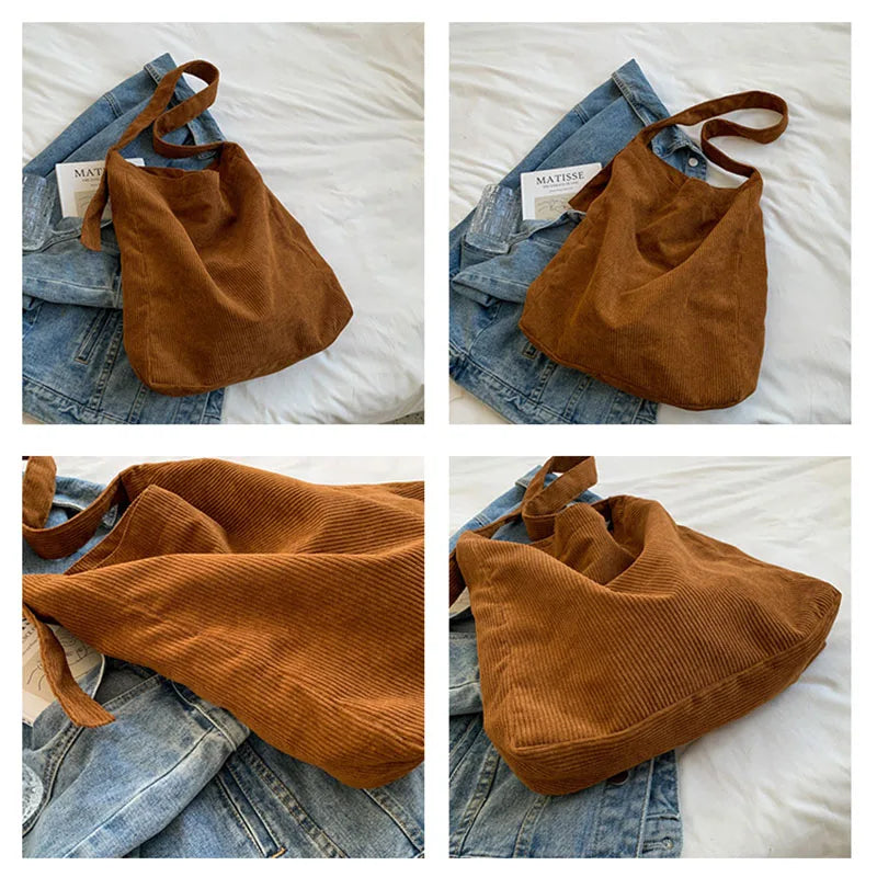 Large Capacity Women Shoulder Bags Canvas Hasp Handbags Casual Canvas Shopping A