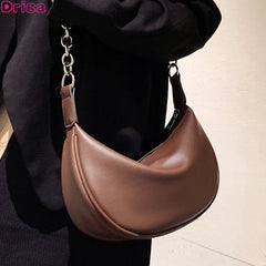 Retro Saddle Shoulder Messenger Bag Chain Dumpling Bag