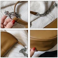 Retro Saddle Shoulder Messenger Bag Chain Dumpling Bag