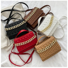 Retro Women Handbags Female Rhombus Chain Messenger Bags Square Shoulder Bags
