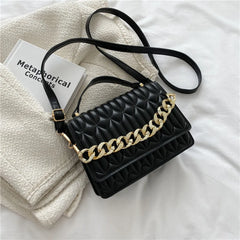 Retro Women Handbags Female Rhombus Chain Messenger Bags Square Shoulder Bags
