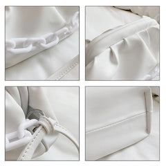 Thick Chain Shoulder Bags Pleated Cloud Crossbody Bags for Women