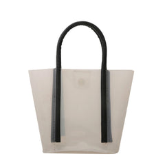 Women Casual Transparent Handbags Large Capacity Tote Bucket Shoulder Bags