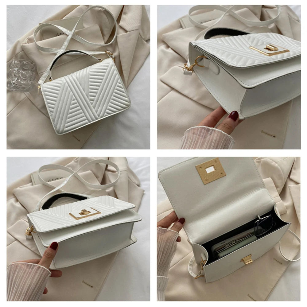Embossed Shoulder Bags Solid Crossbody Bags Retro Purse And Bags