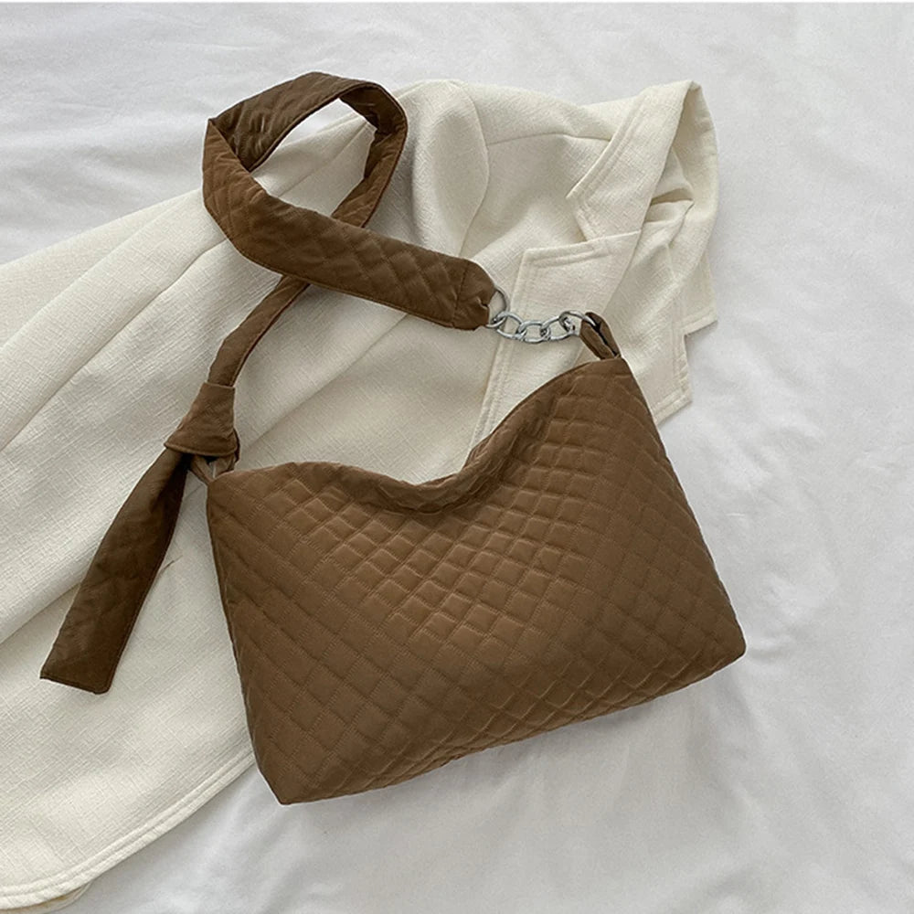 Women Shoulder Bags Diamond Crossbody Texture Shopping Casual Bag