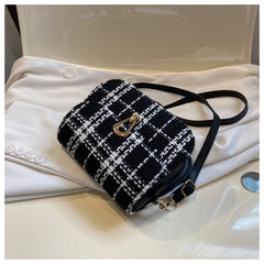 Square Crossbody Bags Plaid Contrasting Colors Bags High Bags