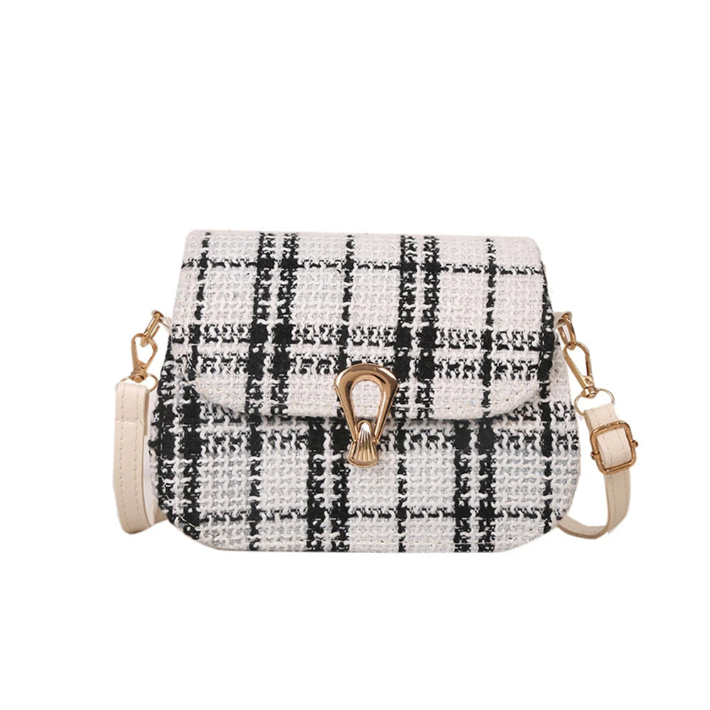Square Crossbody Bags Plaid Contrasting Colors Bags High Bags