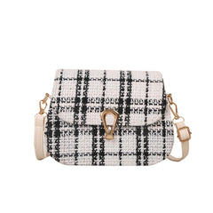 Square Crossbody Bags Plaid Contrasting Colors Bags High Bags