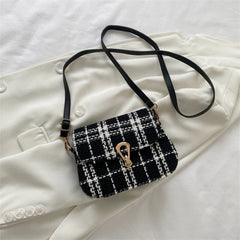 Square Crossbody Bags Plaid Contrasting Colors Bags High Bags