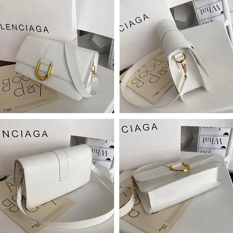 Retro Women Single Shoulder Bags Solid Women Crossbody Handbags