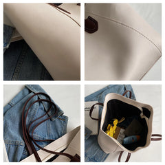 Large Capacity Shoulder Bags For Women Famous Handbags Pu Leather High Tote Bags