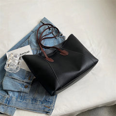 Large Capacity Shoulder Bags For Women Famous Handbags Pu Leather High Tote Bags