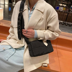 Sponge Pillow Crossbody Bags Women's Solid Shoulder Bags Diamond Handbags