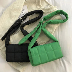 Sponge Pillow Crossbody Bags Women's Solid Shoulder Bags Diamond Handbags