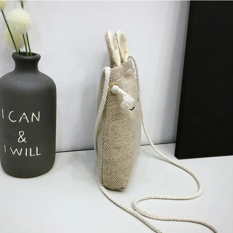 Straw Crossbody Bag for Women Shoulder Beach Bucket Bag Purse