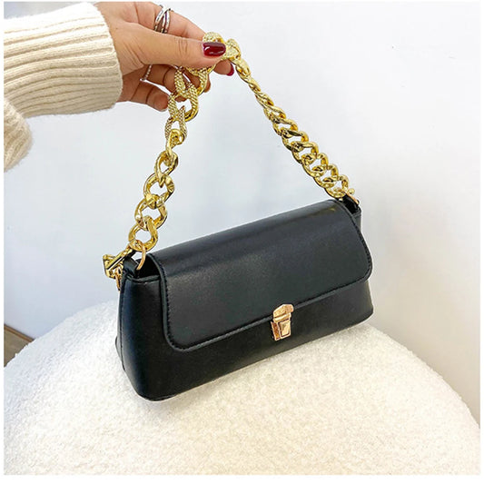 Solid Shoulder Bags Horizontal Square High Bags