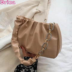 Cloud Crossbody Shoulder Bag Retro Fold Pleated Handle
