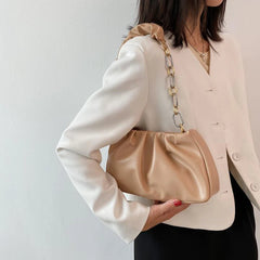 Cloud Crossbody Shoulder Bag Retro Fold Pleated Handle