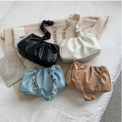 Cloud Crossbody Shoulder Bag Retro Fold Pleated Handle
