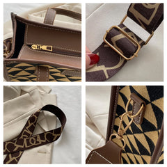 Vintage Checkered Tote Shoulder Bags for Women