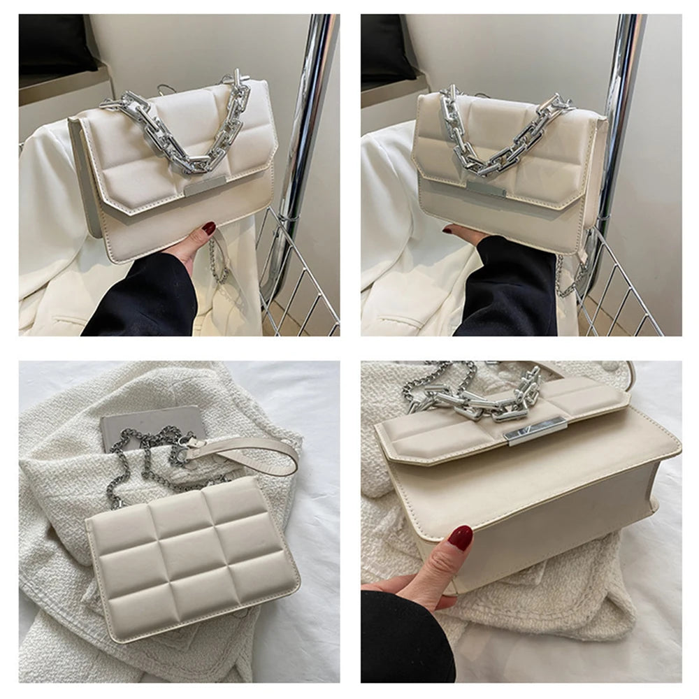 Vintage Solid Female Crossbody Bags High PU Leather Handbags