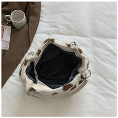 Winter Women Shoulder Bags Large Capacity Tote Handbags Plush Warm Bags