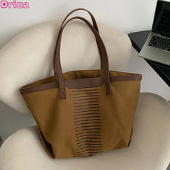 Women Canvas Handbags Tote Large Capacity Shoulder Bags Shopping And Travel Bags