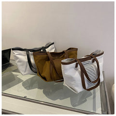 Women Canvas Handbags Tote Large Capacity Shoulder Bags Shopping And Travel Bags