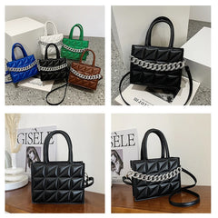Women Chain Handbags High Shoulder Bags Diamond Tote Crossbody Square Bag