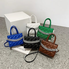 Women Chain Handbags High Shoulder Bags Diamond Tote Crossbody Square Bag