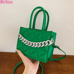 Women Chain Handbags High Shoulder Bags Diamond Tote Crossbody Square Bag