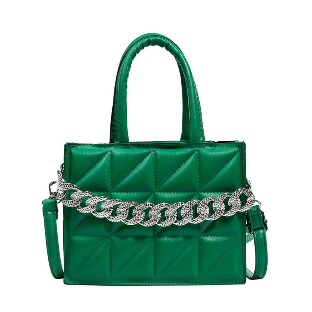 Women Chain Handbags High Shoulder Bags Diamond Tote Crossbody Square Bag