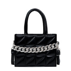 Women Chain Handbags High Shoulder Bags Diamond Tote Crossbody Square Bag