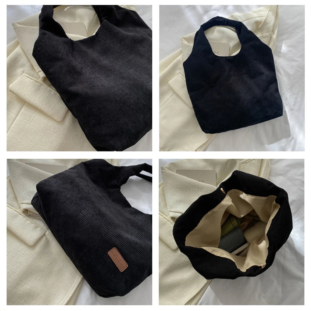 Women Fall Canvas Tote Underarm Shoulder Bags Large Capcity Bags