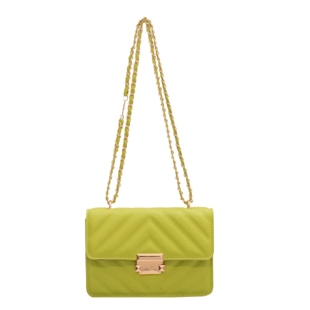Women Shoulder Bags Chain Messenger Bags Candy Chain Square Bags