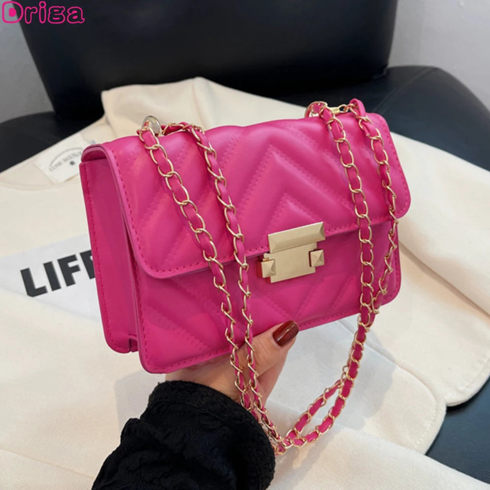 Women Shoulder Bags Chain Messenger Bags Candy Chain Square Bags