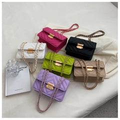 Women Shoulder Bags Chain Messenger Bags Candy Chain Square Bags
