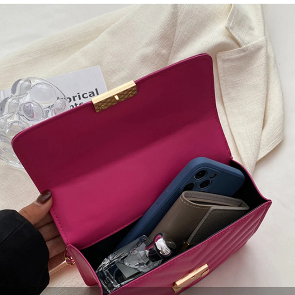 Women Shoulder Bags Chain Messenger Bags Candy Chain Square Bags