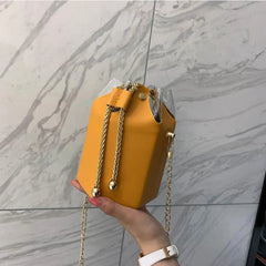 Women Shoulder Bags Messenger Handbags Female Bucket Bag Chain Solid