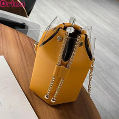 Women Shoulder Bags Messenger Handbags Female Bucket Bag Chain Solid