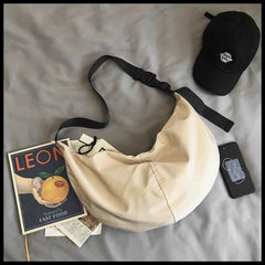Women Canvas Messenger Bag Large Capacity Dumpling Bag